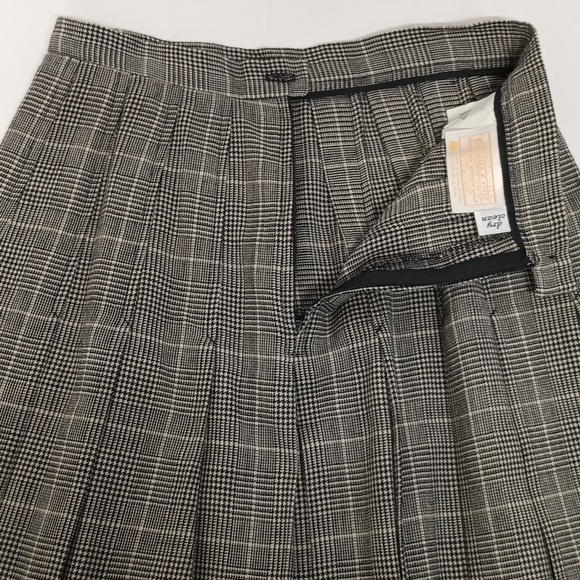 Vintage Pendleton gray pleated skater midi 100% virgin wool skirt Sz 8 highwaist - Picture 11 of 11